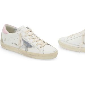 New Golden Goose Super Star white/silver/pink Sneakers Size 37 NWT